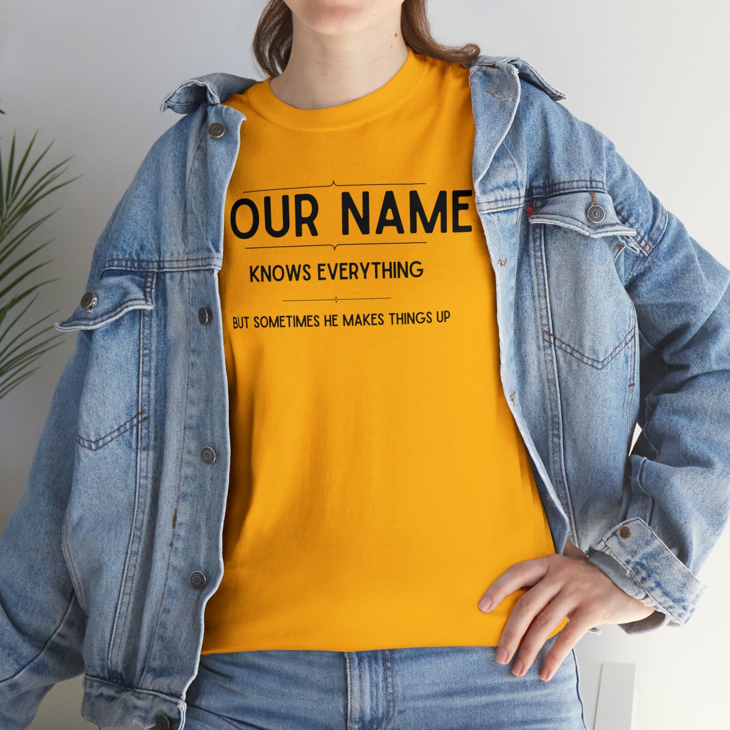 "YOUR NAME Knows Everything" Custom T-Shirt - Weave Got Gifts - Unique Gifts You Won’t Find Anywhere Else!