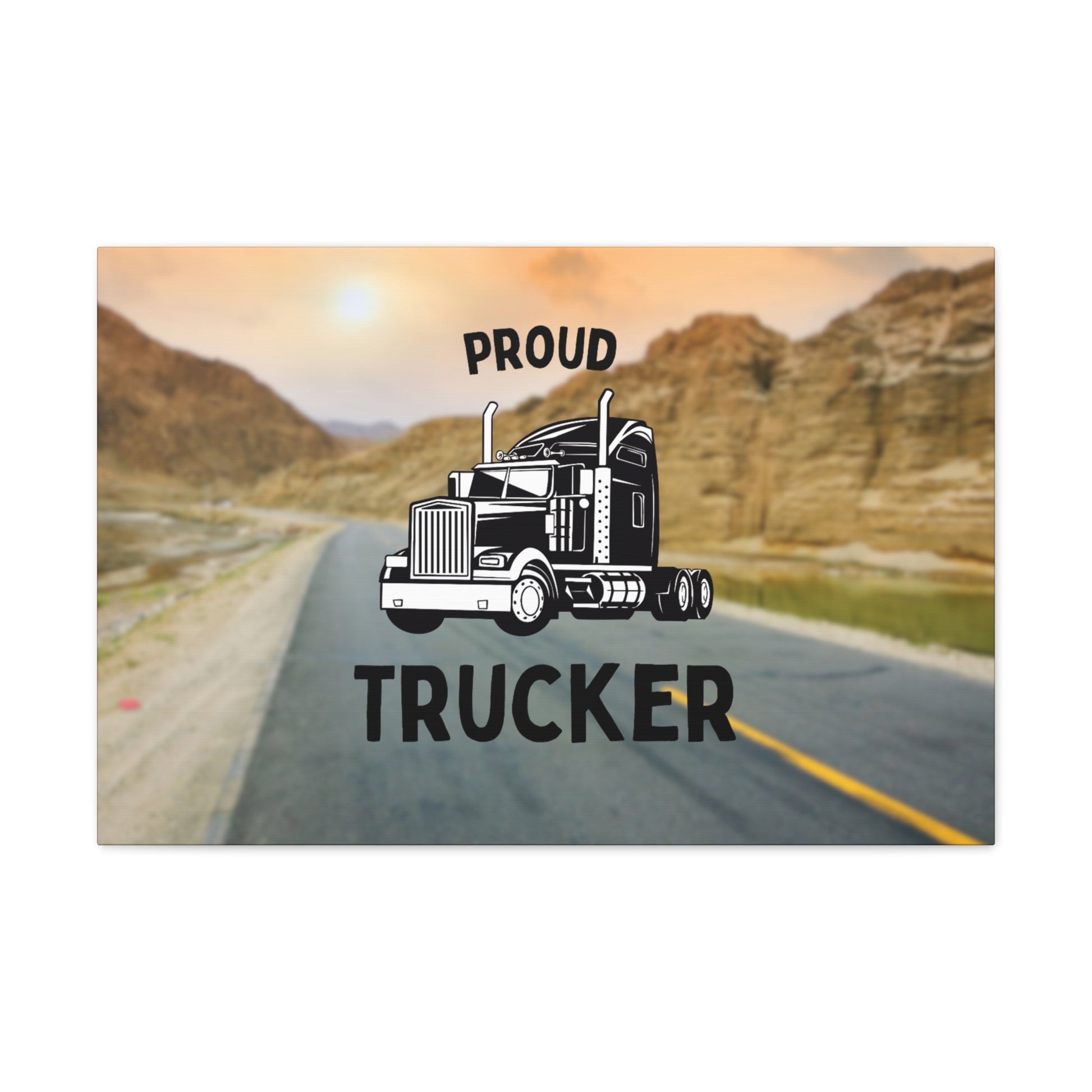 "Proud Trucker" Wall Art - Weave Got Gifts - Unique Gifts You Won’t Find Anywhere Else!