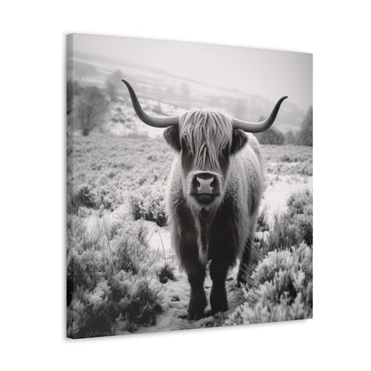 "Black & White Highland Cow" Wall Art - Weave Got Gifts - Unique Gifts You Won’t Find Anywhere Else!