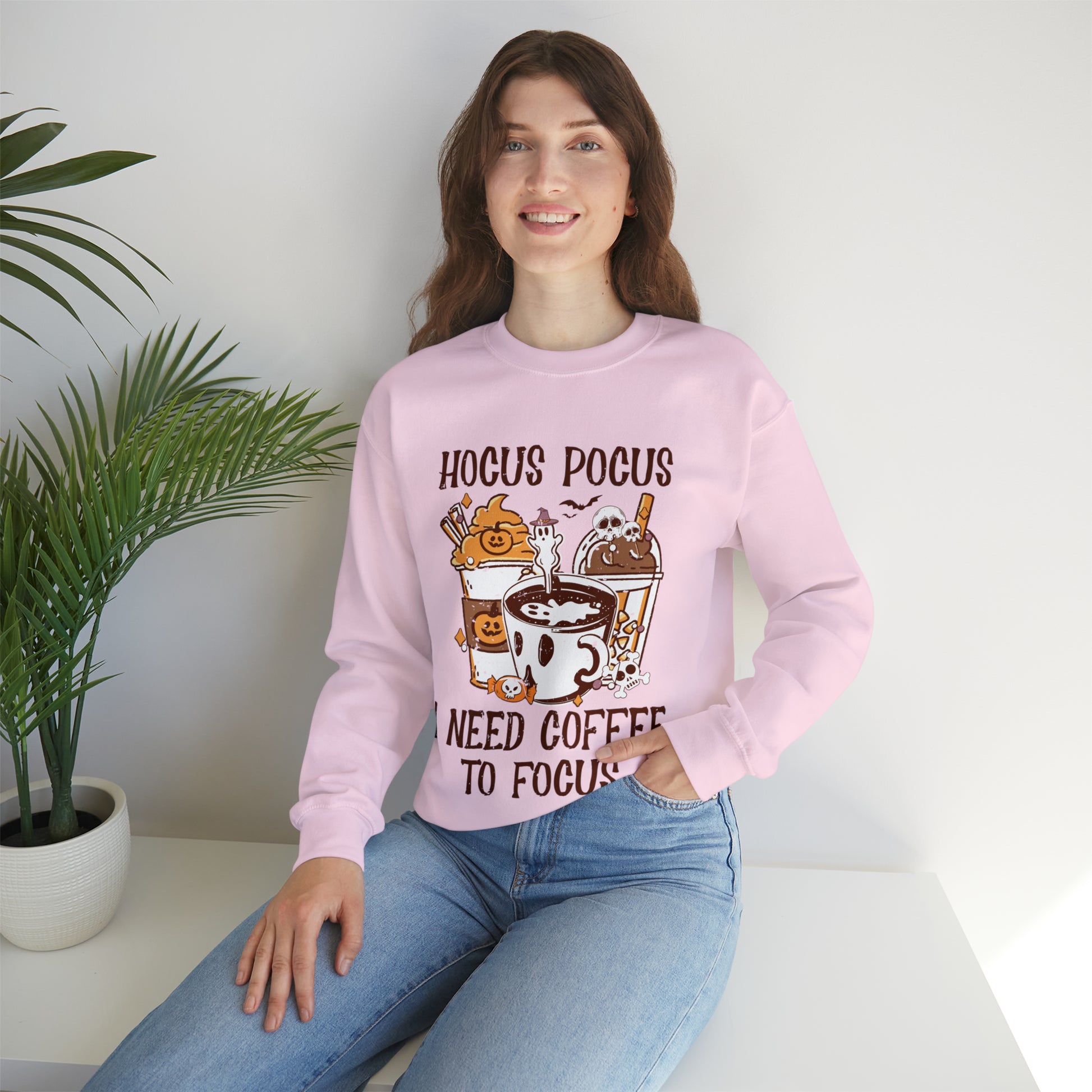 "Hocus Pocus I Need Coffee To Focus" Sweatshirt - Weave Got Gifts - Unique Gifts You Won’t Find Anywhere Else!