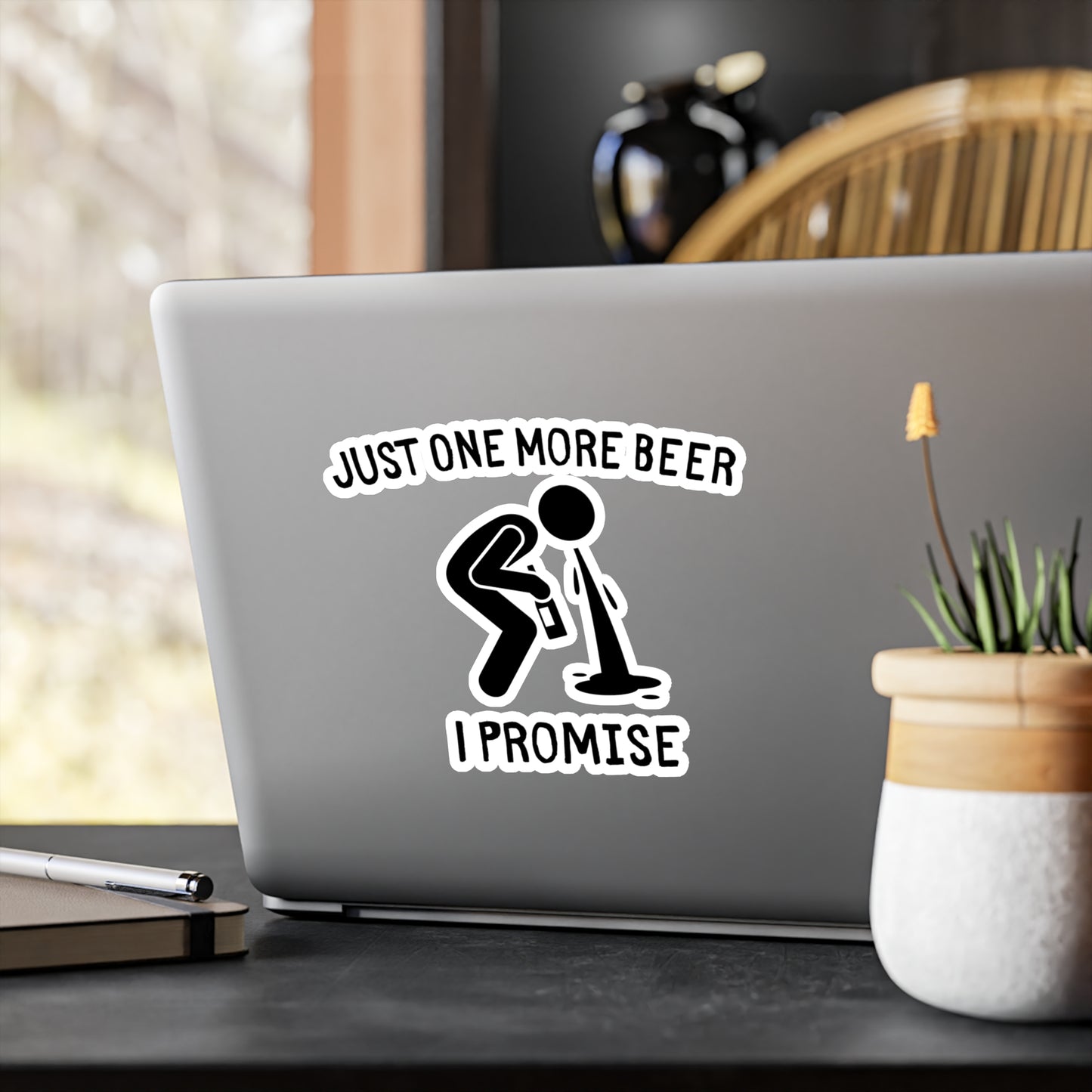 "Just One More Beer I Promise" Kiss-Cut Vinyl Decals - Weave Got Gifts - Unique Gifts You Won’t Find Anywhere Else!