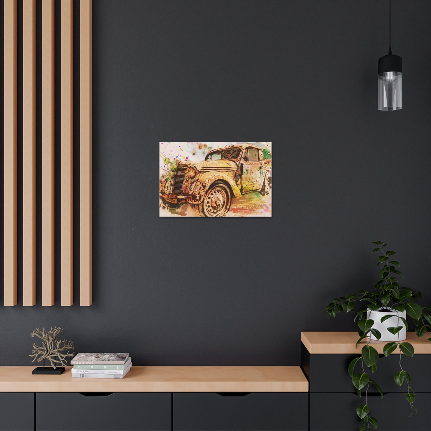 Gift canvas for classic car lovers and collectors

