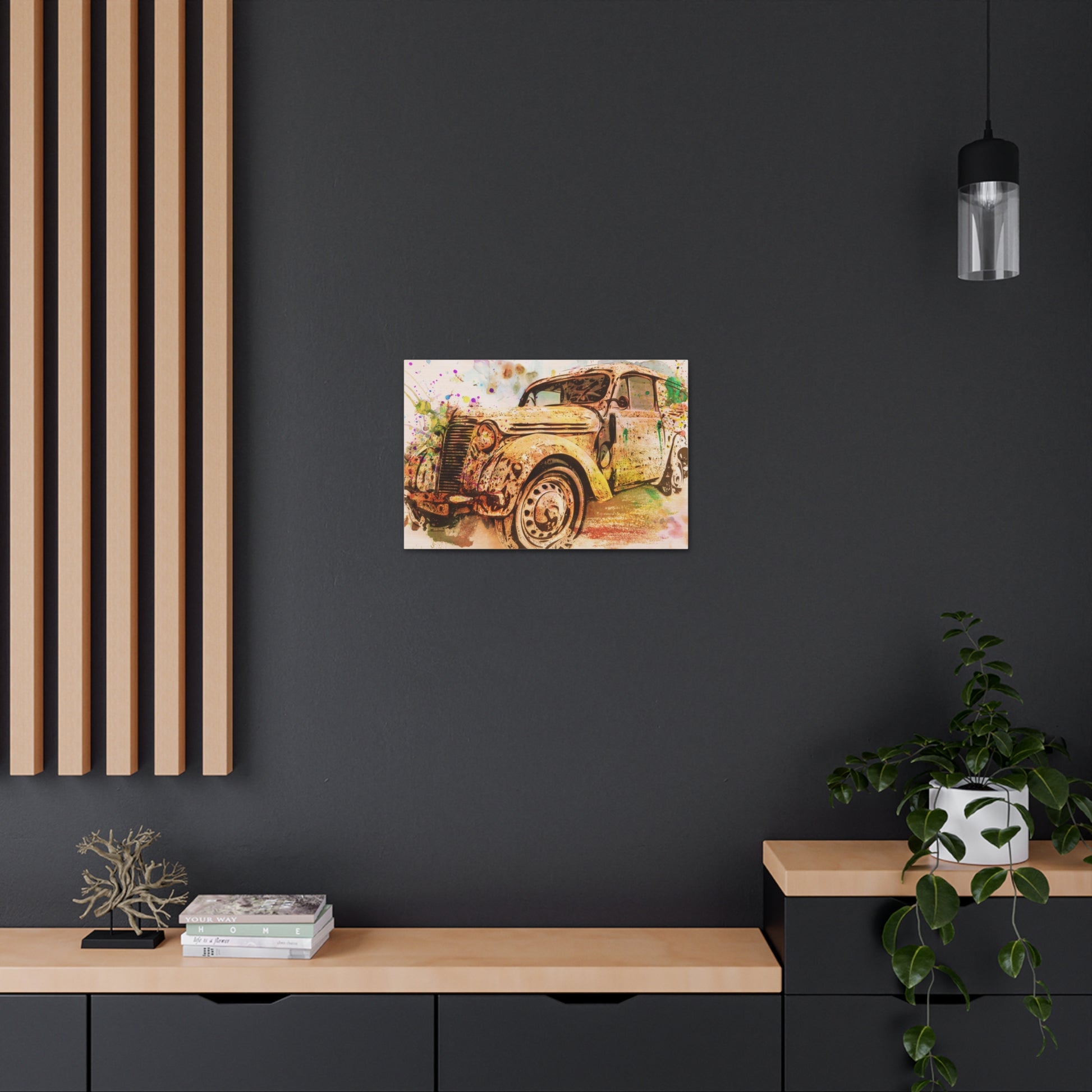 Gift canvas for classic car lovers and collectors

