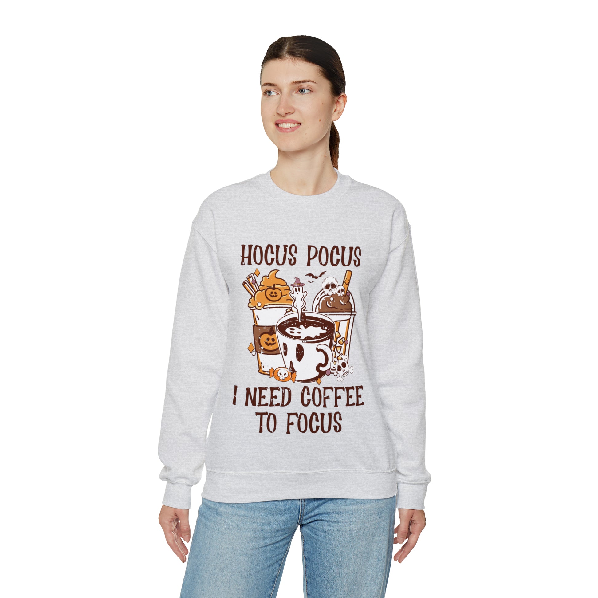 "Hocus Pocus I Need Coffee To Focus" Sweatshirt - Weave Got Gifts - Unique Gifts You Won’t Find Anywhere Else!