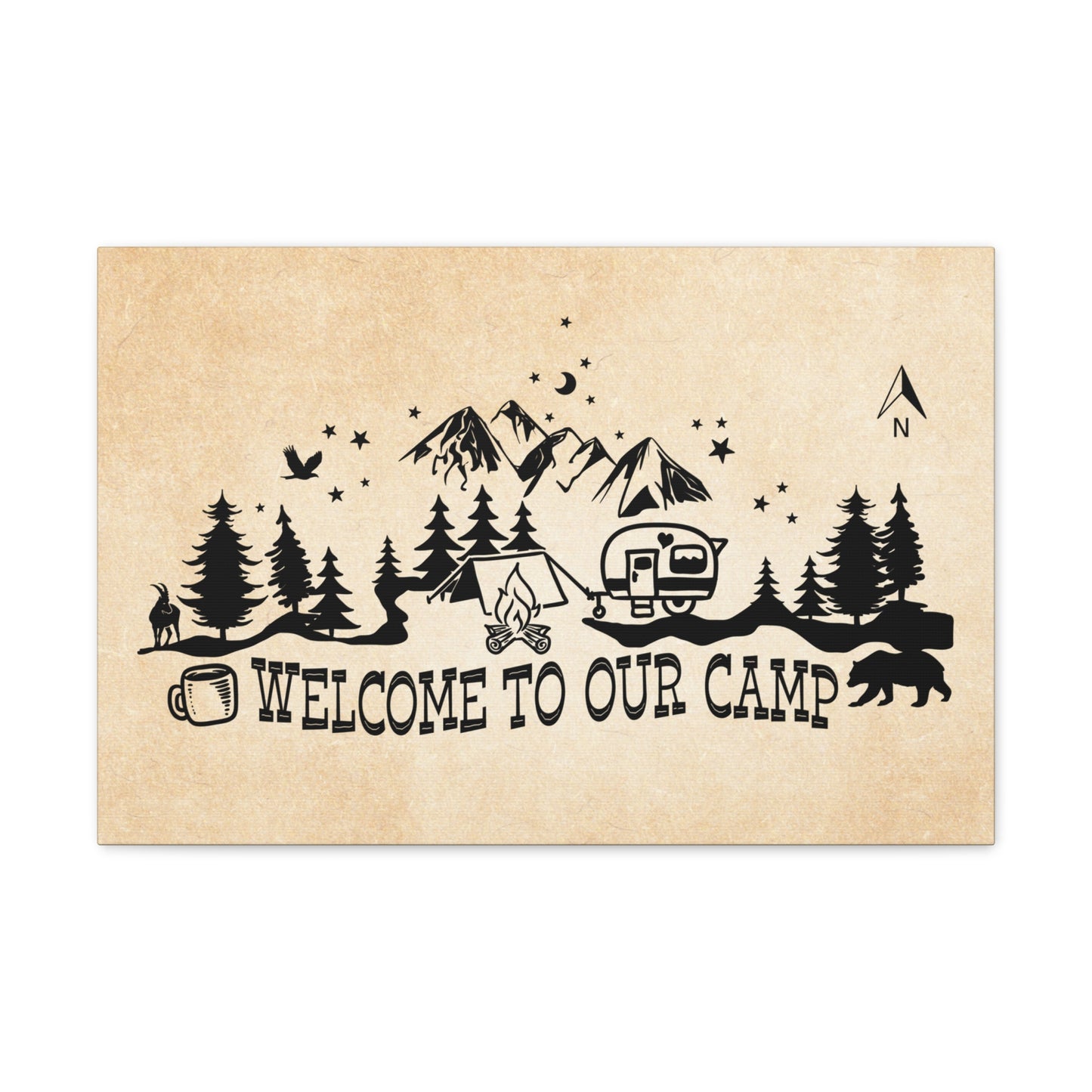 "Welcome To Our Camp" Wall Art - Weave Got Gifts - Unique Gifts You Won’t Find Anywhere Else!