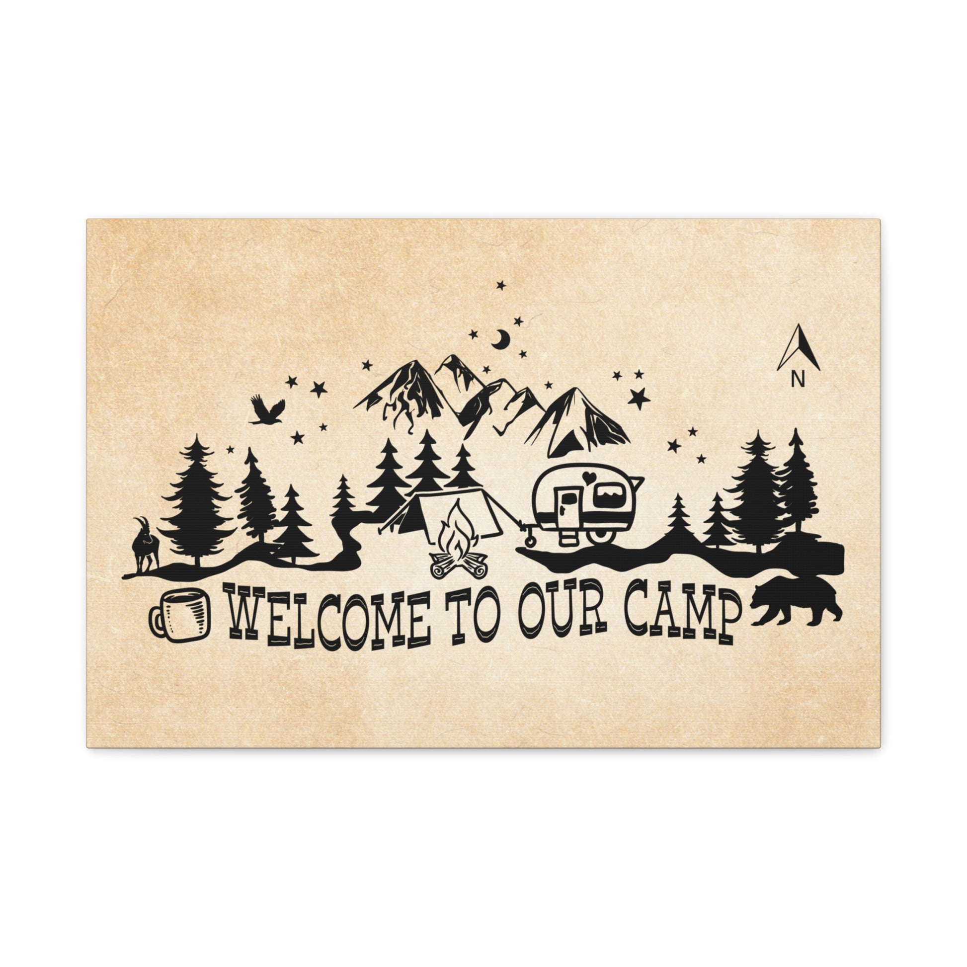 "Welcome To Our Camp" Wall Art - Weave Got Gifts - Unique Gifts You Won’t Find Anywhere Else!