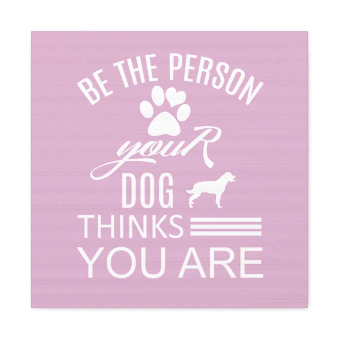 Inspirational gifts for dog lovers with pink and white wall art
