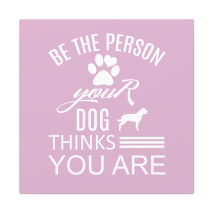 Inspirational gifts for dog lovers with pink and white wall art
