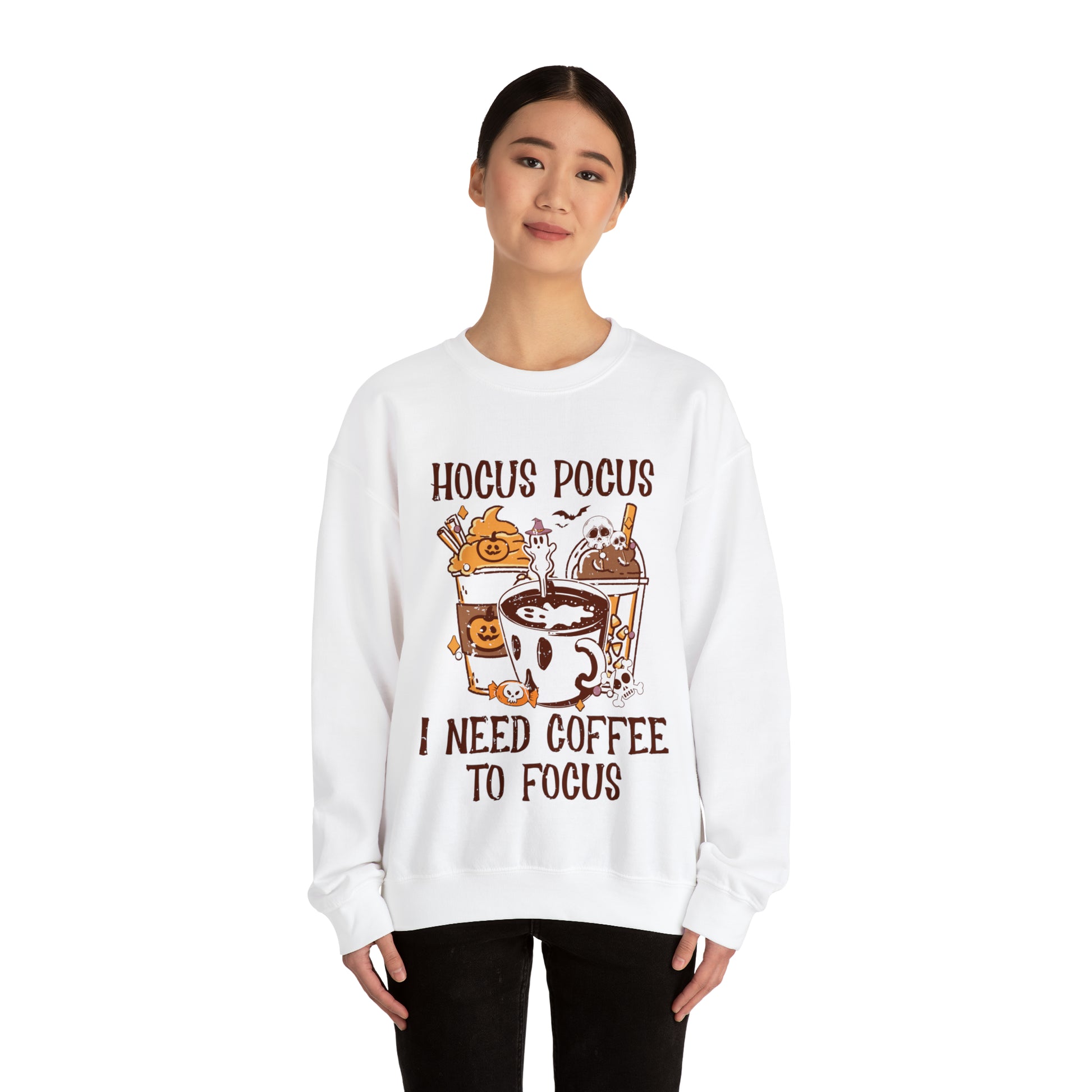 "Hocus Pocus I Need Coffee To Focus" Sweatshirt - Weave Got Gifts - Unique Gifts You Won’t Find Anywhere Else!