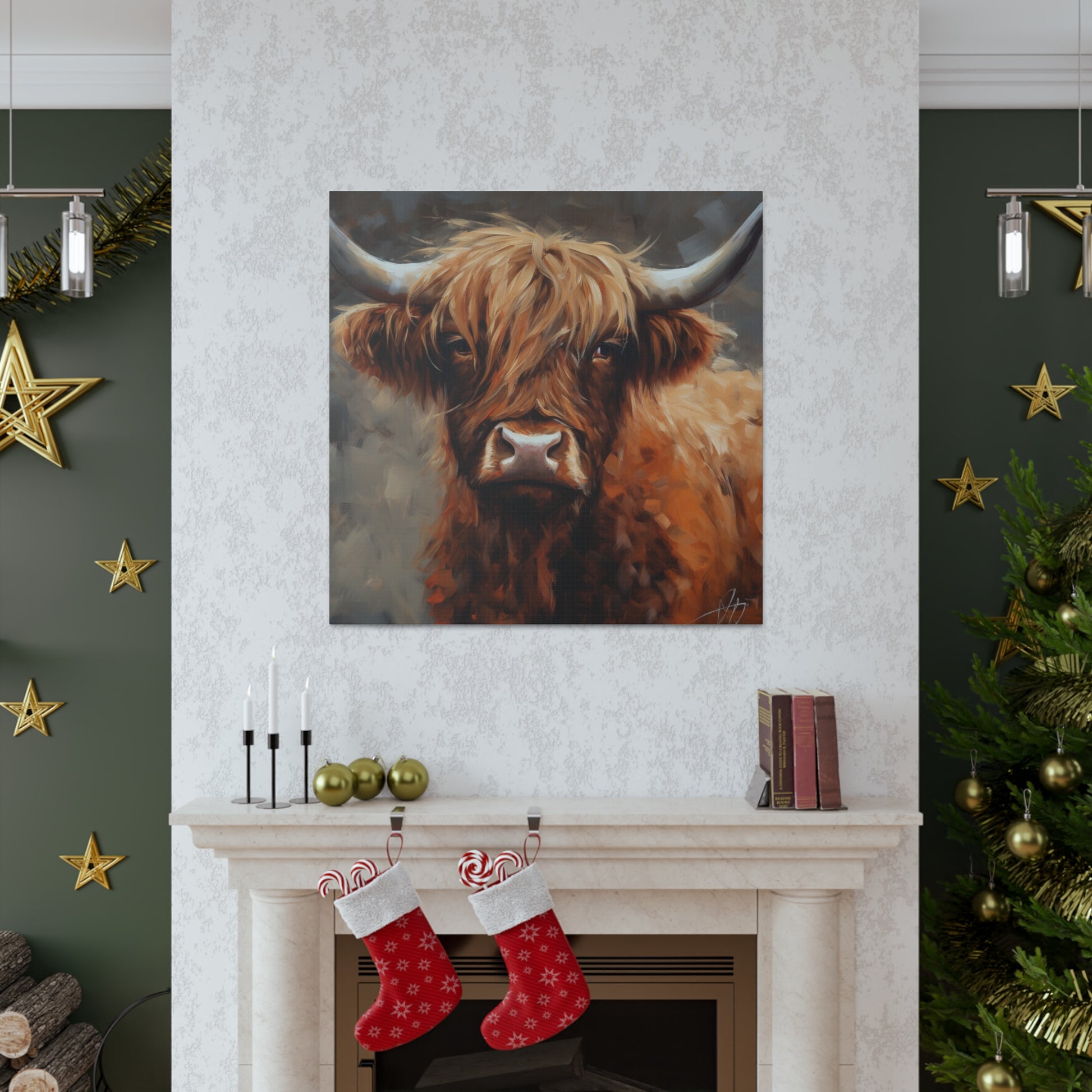"Highland Cow Painting" Wall Art - Weave Got Gifts - Unique Gifts You Won’t Find Anywhere Else!