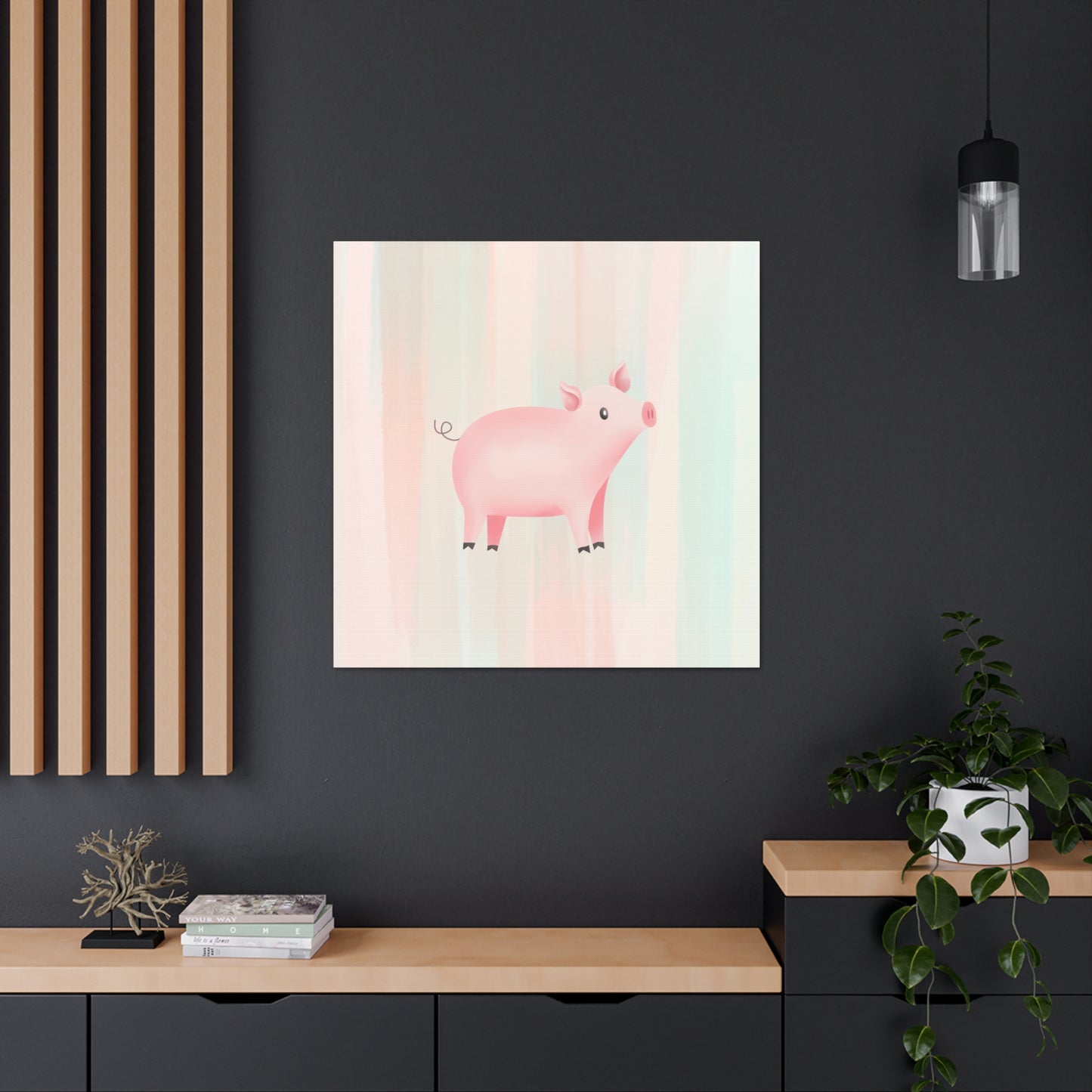 "Cute Pig" Nursery Wall Art - Weave Got Gifts - Unique Gifts You Won’t Find Anywhere Else!
