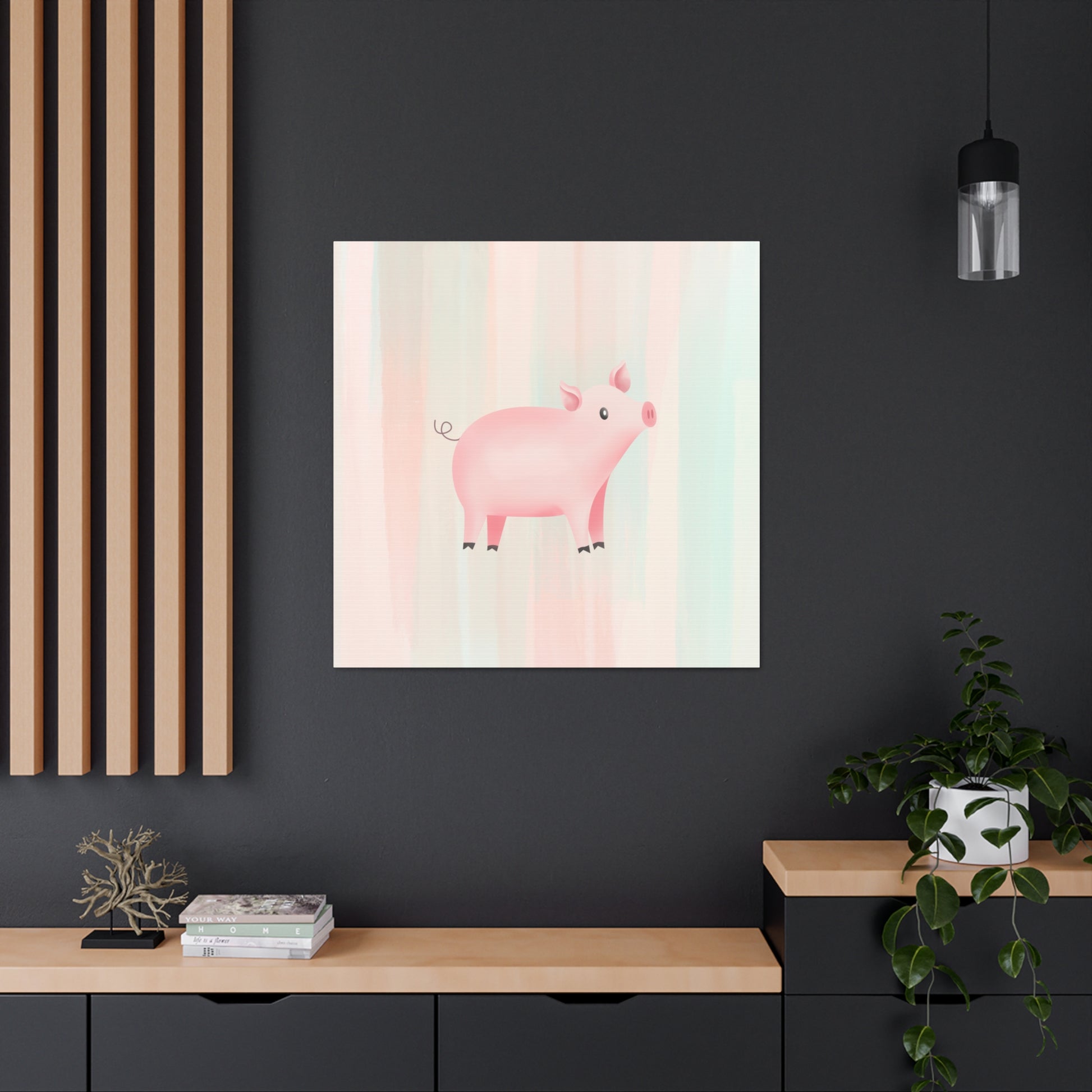"Cute Pig" Nursery Wall Art - Weave Got Gifts - Unique Gifts You Won’t Find Anywhere Else!