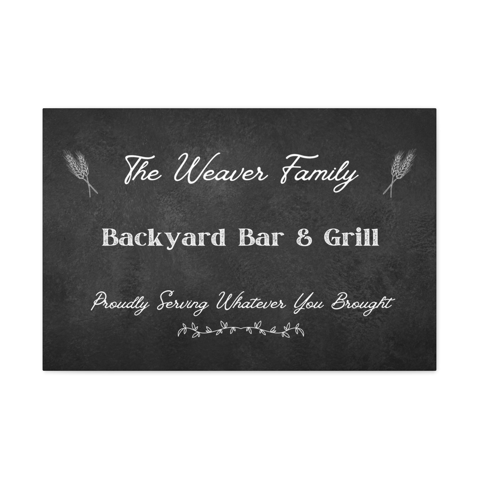 "Backyard Bar & Grill" Custom Wall Art - Weave Got Gifts - Unique Gifts You Won’t Find Anywhere Else!