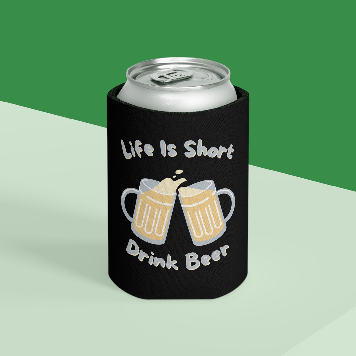 "Life Is Short, Drink Beer" Can Cooler - Weave Got Gifts - Unique Gifts You Won’t Find Anywhere Else!