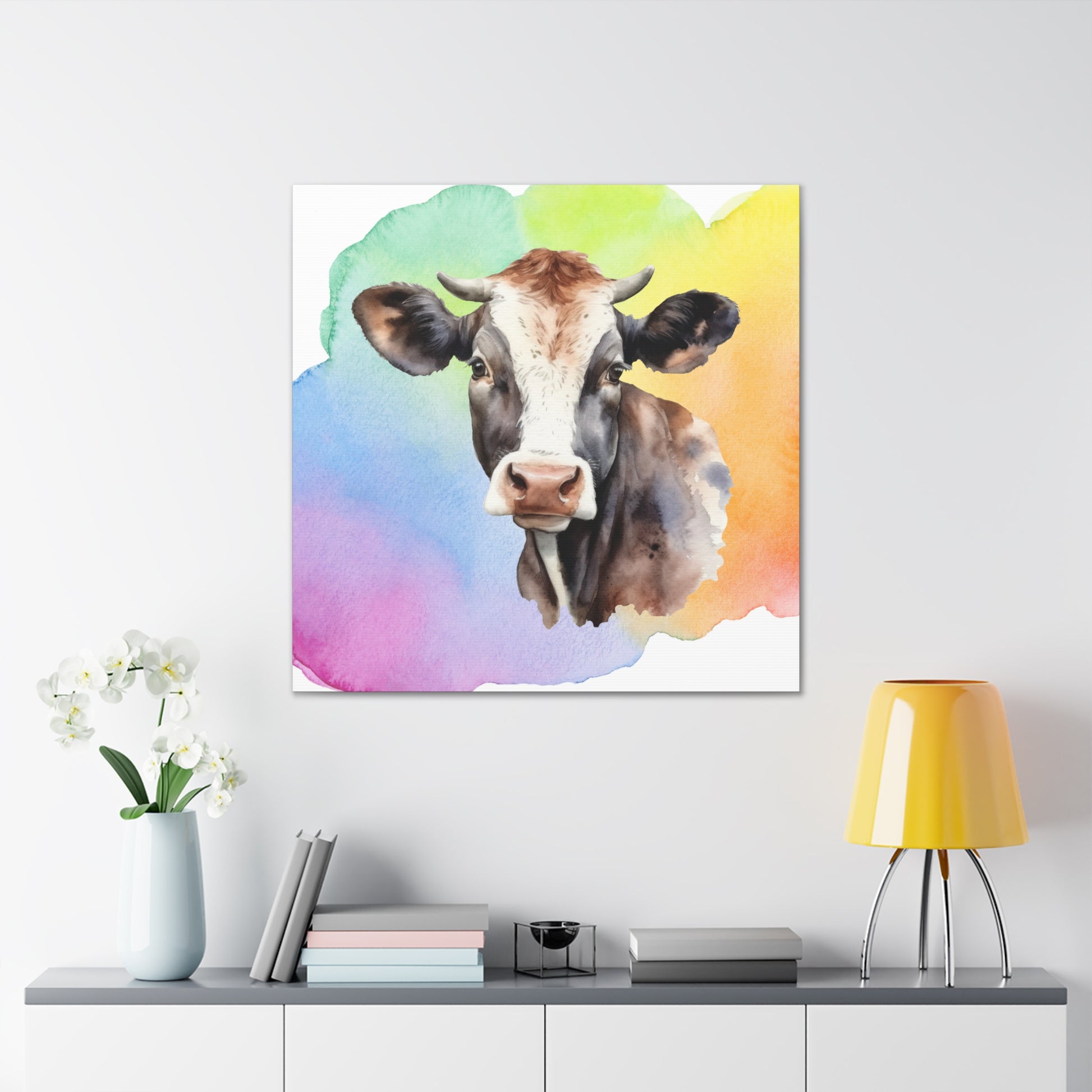 "Vibrant Color Cow" Wall Art - Weave Got Gifts - Unique Gifts You Won’t Find Anywhere Else!