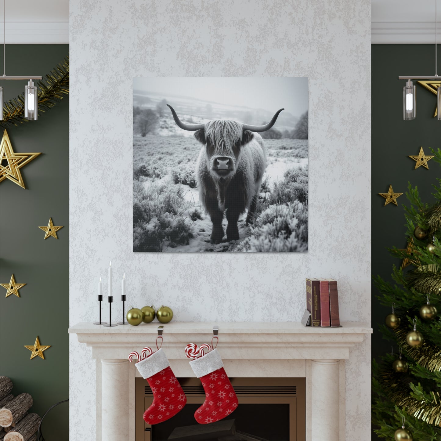 "Black & White Highland Cow" Wall Art - Weave Got Gifts - Unique Gifts You Won’t Find Anywhere Else!