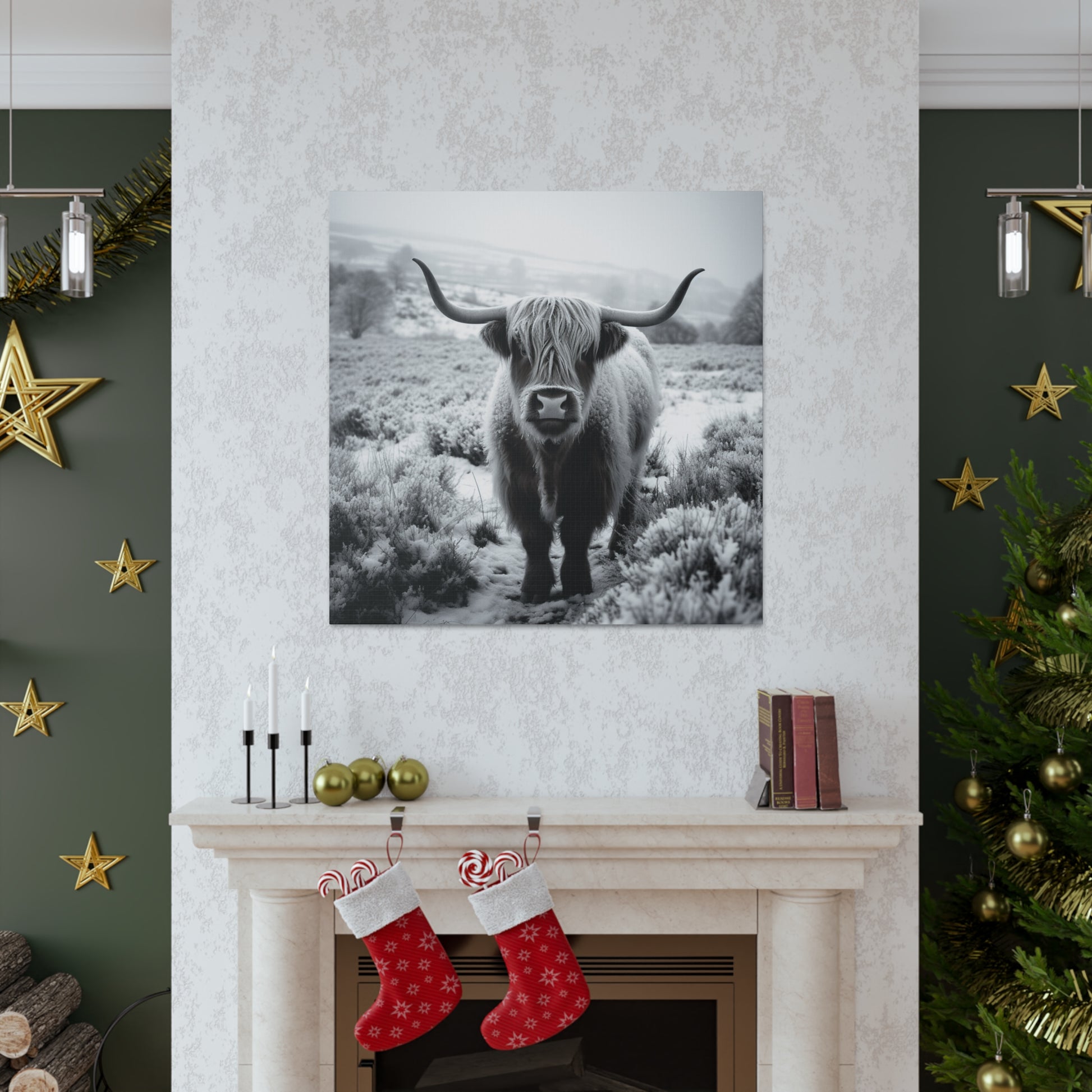 "Black & White Highland Cow" Wall Art - Weave Got Gifts - Unique Gifts You Won’t Find Anywhere Else!
