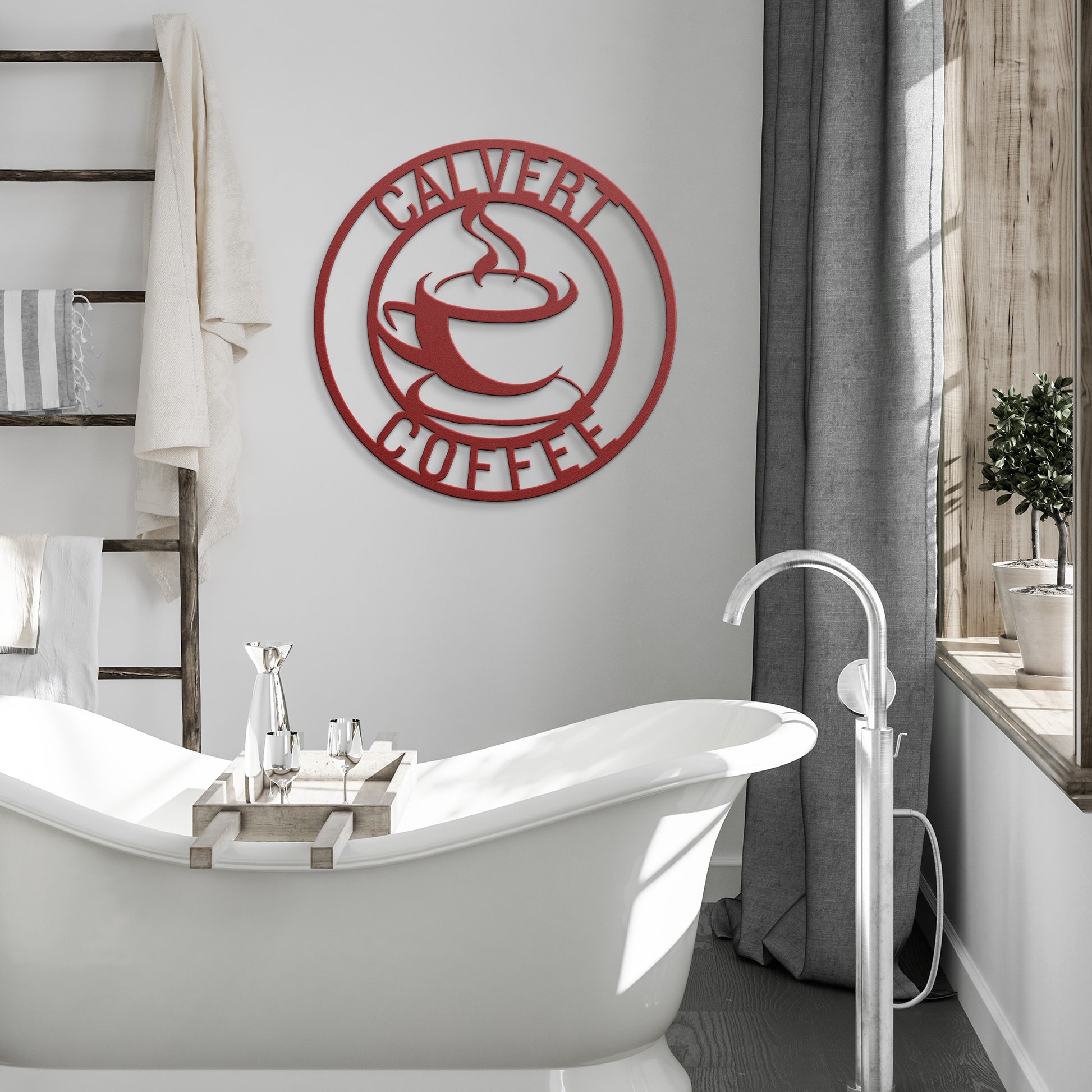 High-quality personalized coffee sign for home and business
