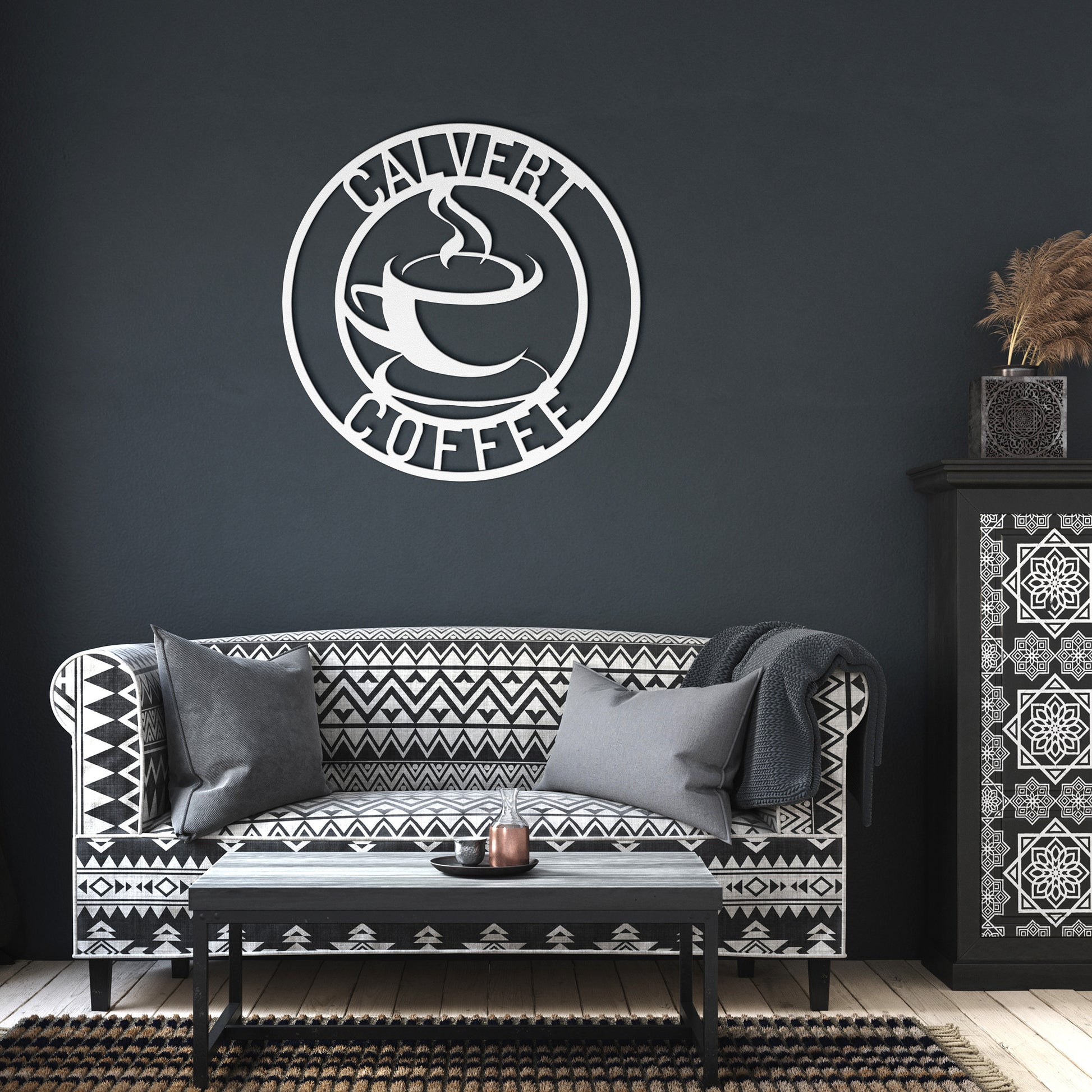 Stylish custom coffee bar sign for coffee enthusiasts
