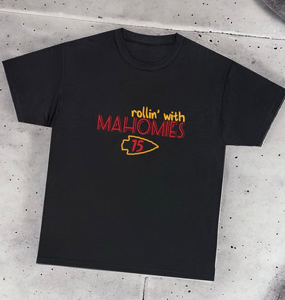 Rollin With Mahomies T-Shirt - Support Patrick Mahomes & Chiefs Nation