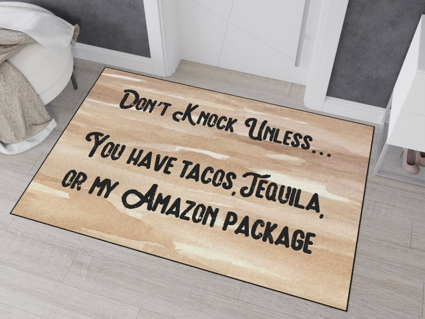 "Don't Knock Unless...." Door Mat - Weave Got Gifts - Unique Gifts You Won’t Find Anywhere Else!