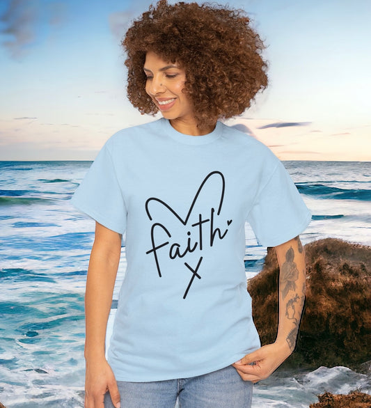 Women’s Faith Shirt – Christian T-Shirt with Heart & Faith Design

