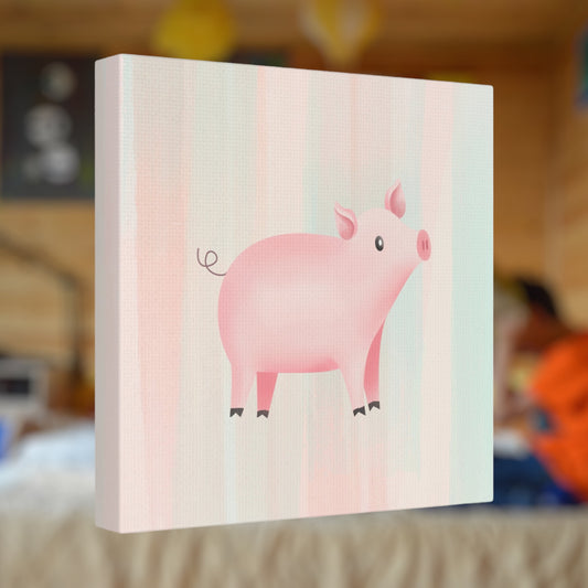 "Cute Pig" Nursery Wall Art - Weave Got Gifts - Unique Gifts You Won’t Find Anywhere Else!
