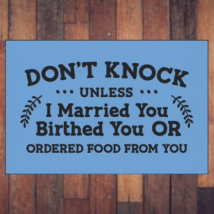 Sarcastic welcome mat for couples
