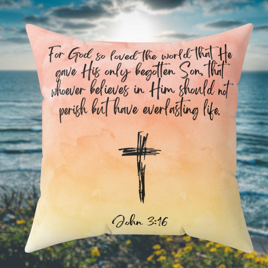 "John 3:16" Throw Pillow - Weave Got Gifts - Unique Gifts You Won’t Find Anywhere Else!