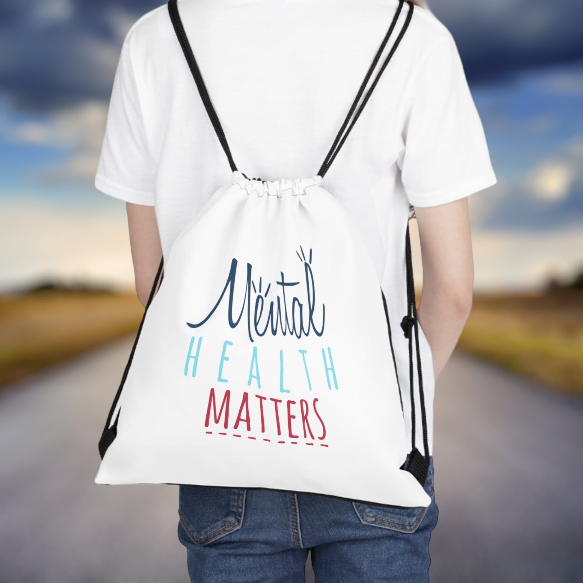 "Mental Health Matters" Drawstring Bag - Weave Got Gifts - Unique Gifts You Won’t Find Anywhere Else!