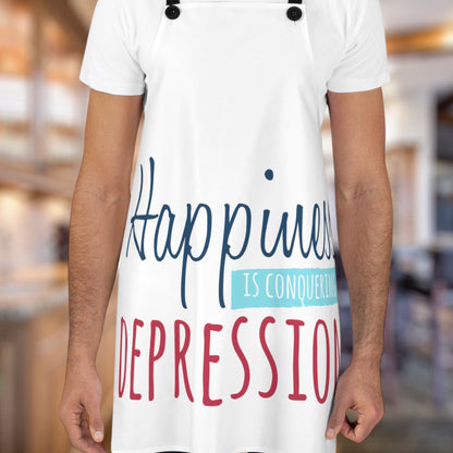 "Happiness Is Conquering Depression" Apron - Weave Got Gifts - Unique Gifts You Won’t Find Anywhere Else!