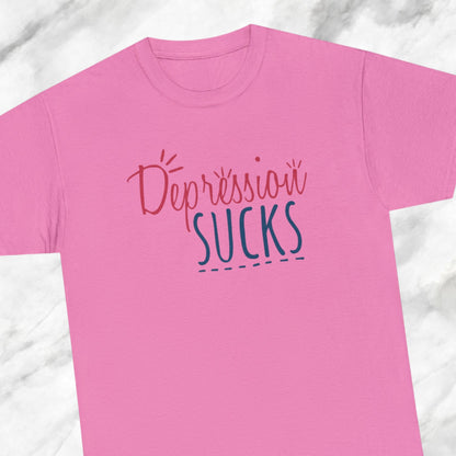 "Depression Sucks" T-Shirt - Weave Got Gifts - Unique Gifts You Won’t Find Anywhere Else!