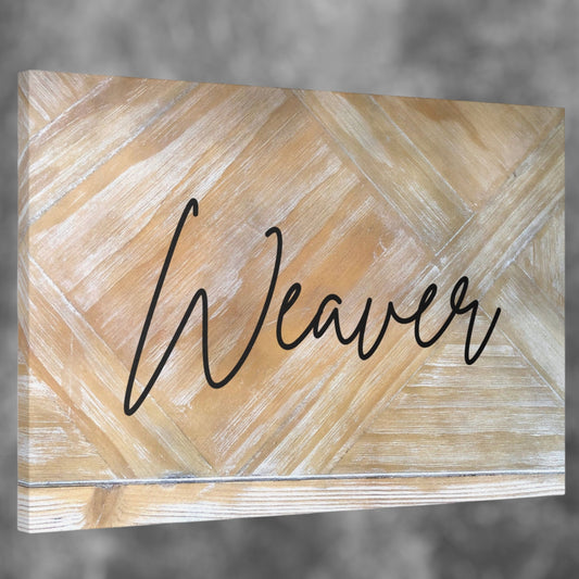 Personalized Family Name Canvas – Custom Rustic Wall Art

