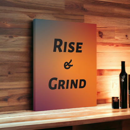 Motivational "Rise & Grind" Canvas Wall Art for Success
