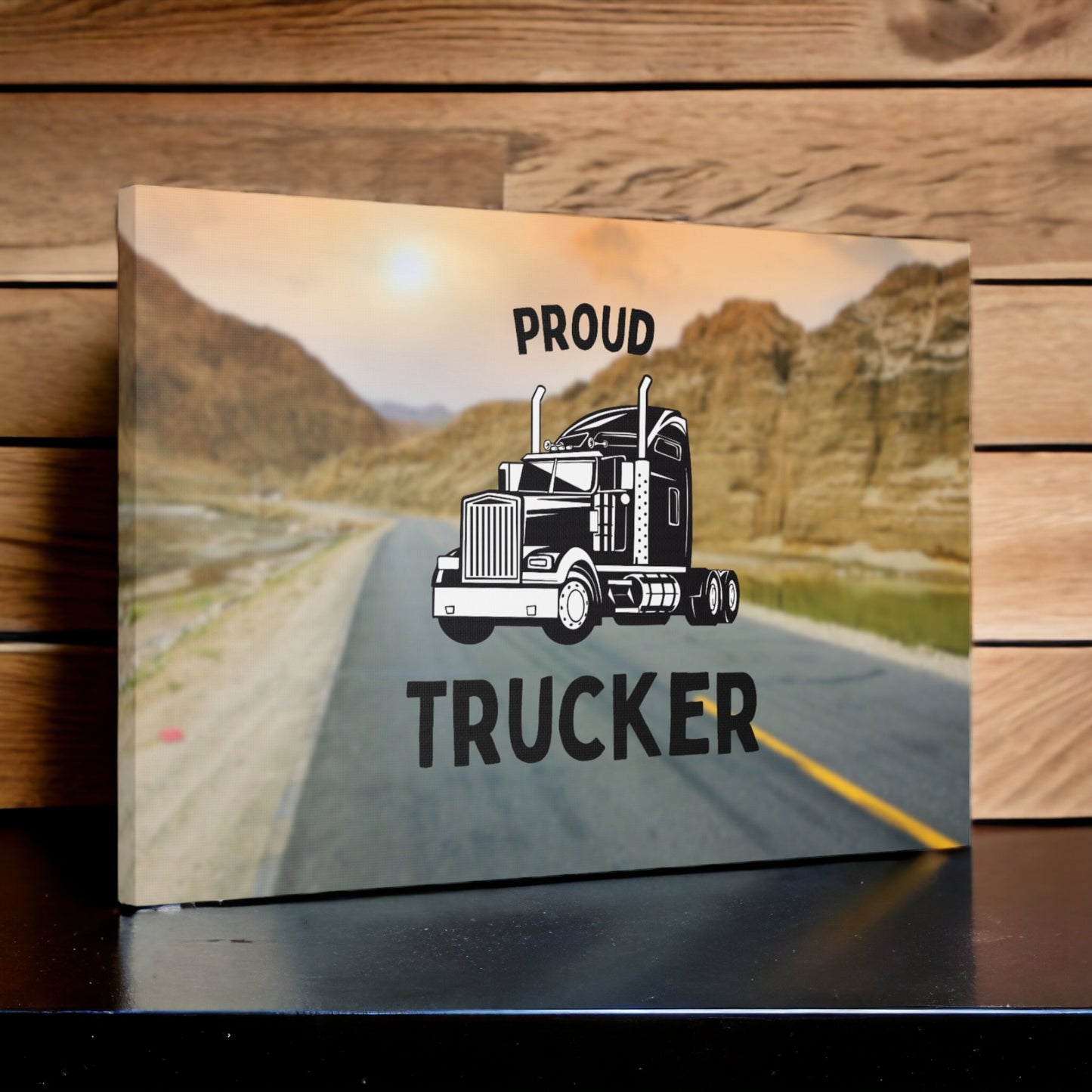 "Proud Trucker" Wall Art - Weave Got Gifts - Unique Gifts You Won’t Find Anywhere Else!