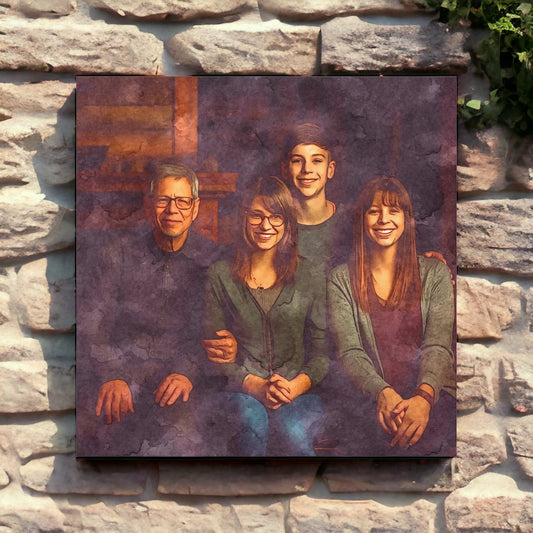 "Family In Watercolor" Custom Wall Art - Weave Got Gifts - Unique Gifts You Won’t Find Anywhere Else!