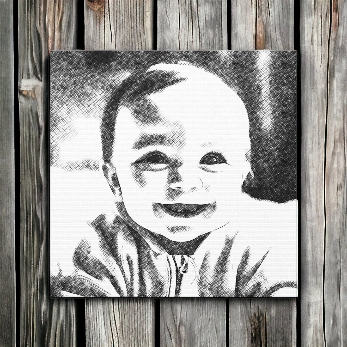 "Baby Photo Drawing" Custom Wall Art - Weave Got Gifts - Unique Gifts You Won’t Find Anywhere Else!