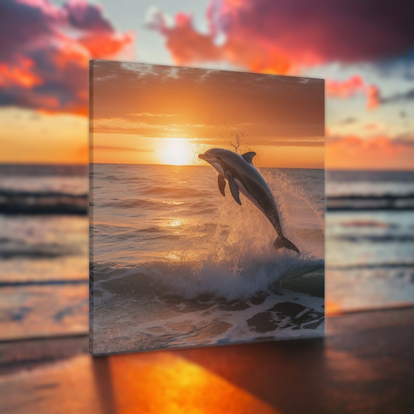 "Dolphin Sunset" Wall Art - Weave Got Gifts - Unique Gifts You Won’t Find Anywhere Else!
