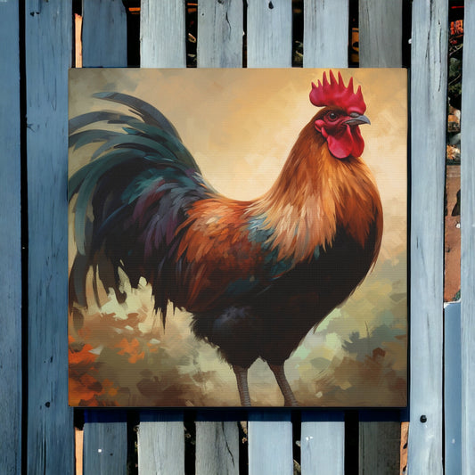 farmhouse rooster canvas