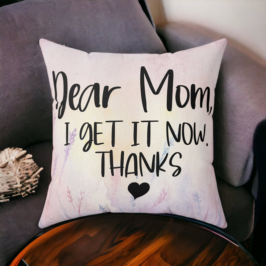 "Dear Mom" Throw Pillow - Weave Got Gifts - Unique Gifts You Won’t Find Anywhere Else!