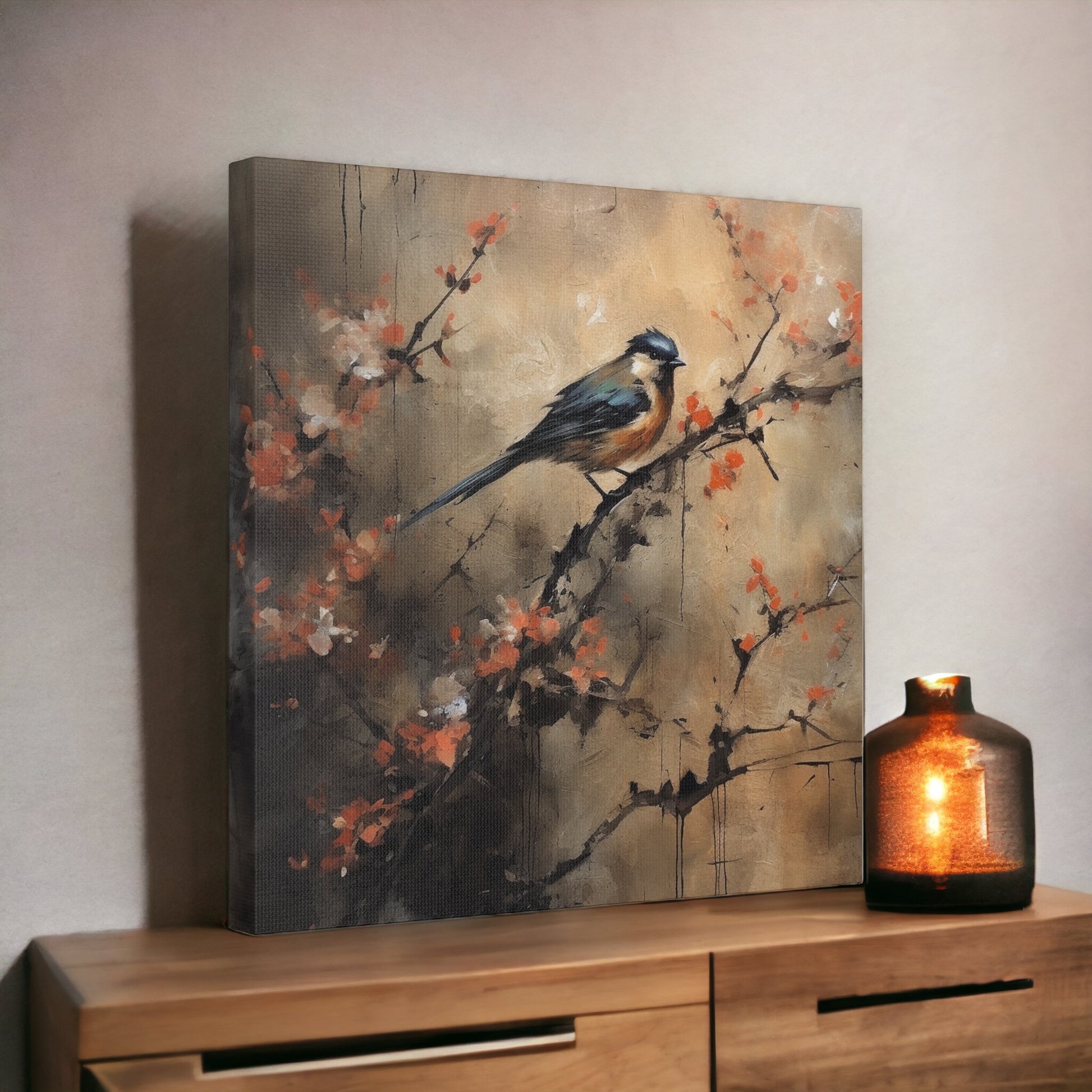 "Bird In Nature Wabi Sabi" Wall Art - Weave Got Gifts - Unique Gifts You Won’t Find Anywhere Else!
