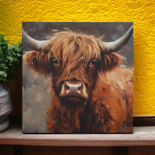 "Highland Cow Painting" Wall Art - Weave Got Gifts - Unique Gifts You Won’t Find Anywhere Else!