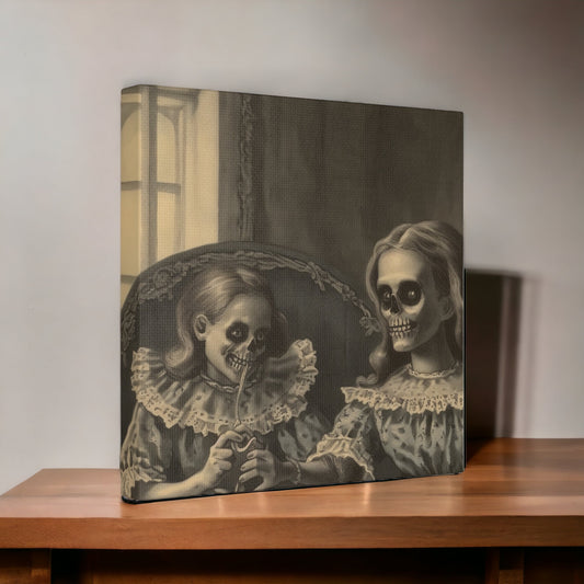 "Skull Faced Sisters" Wall Art - Weave Got Gifts - Unique Gifts You Won’t Find Anywhere Else!