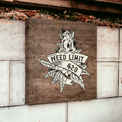 "Weed Limit 420" Wall Art - Weave Got Gifts - Unique Gifts You Won’t Find Anywhere Else!