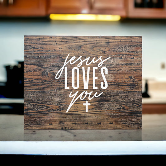 "Jesus Loves You" Wall Art - Weave Got Gifts - Unique Gifts You Won’t Find Anywhere Else!