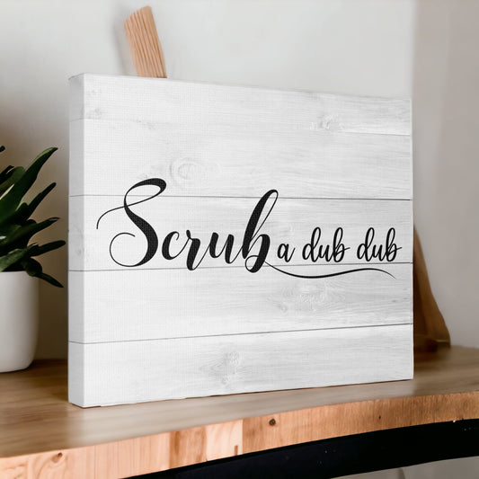 "Scrub A Dub Dub" Bathroom Wall Art