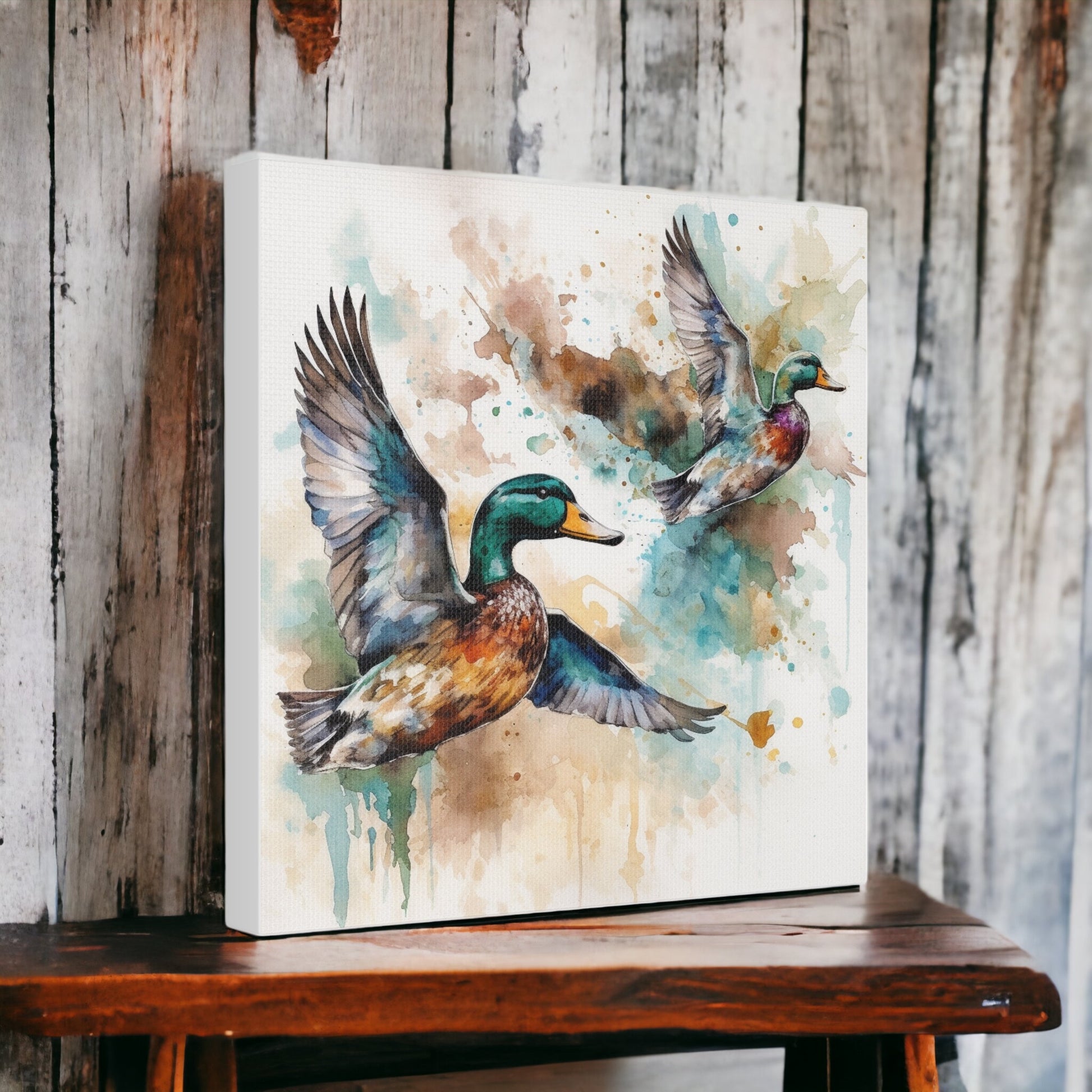 "Flying Ducks Painting" Wall Art - Weave Got Gifts - Unique Gifts You Won’t Find Anywhere Else!