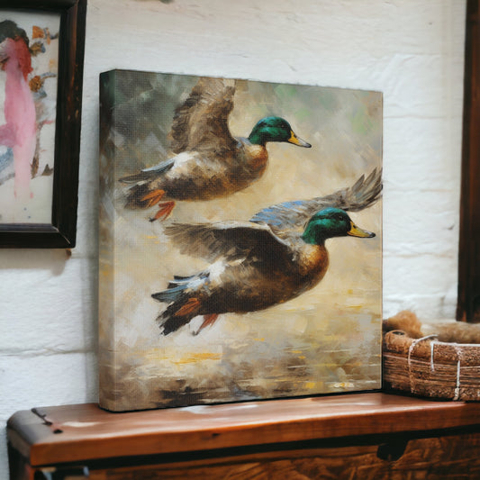 "Pair Of Ducks Flying" Wall Art - Weave Got Gifts - Unique Gifts You Won’t Find Anywhere Else!