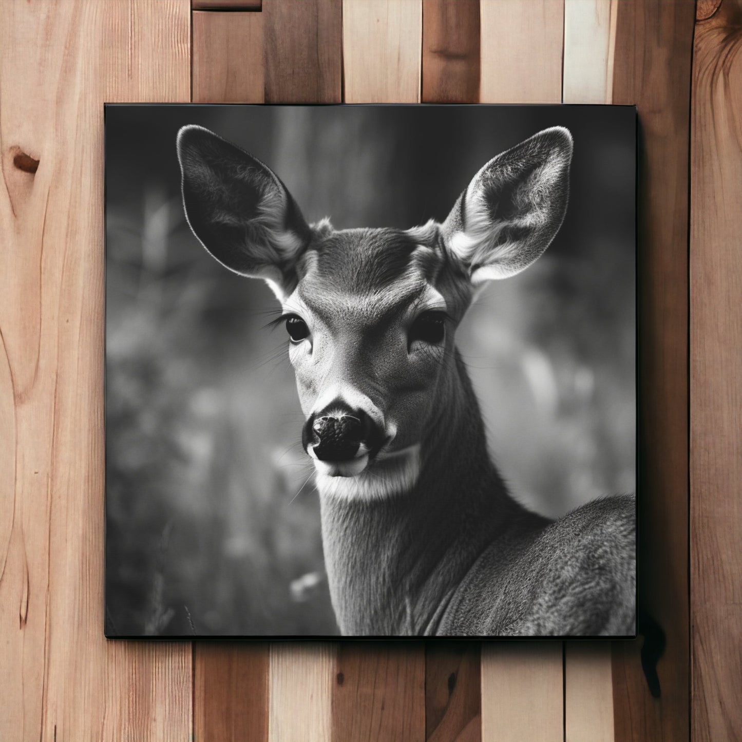 "Black & White Doe" Hunting Wall Art - Weave Got Gifts - Unique Gifts You Won’t Find Anywhere Else!