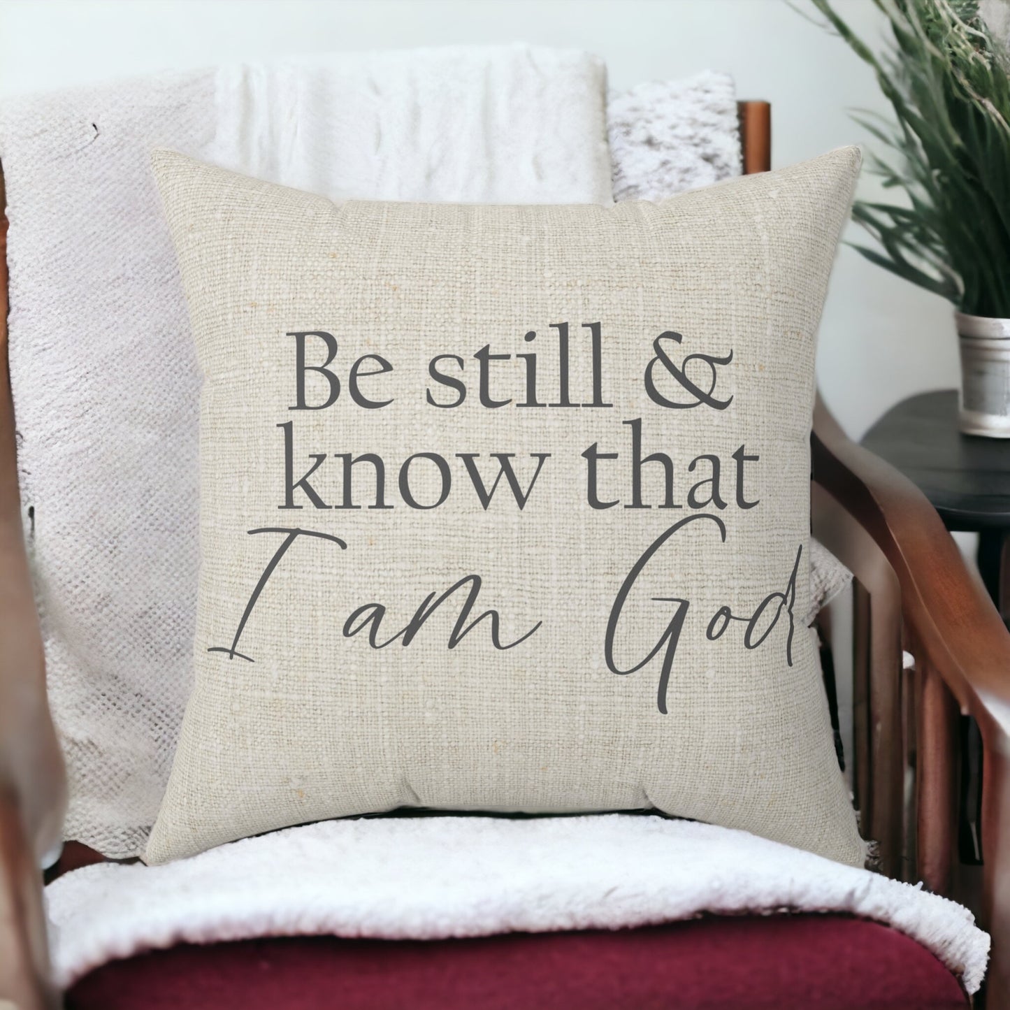 "Be Still & Know That I Am God" Throw Pillow - Weave Got Gifts - Unique Gifts You Won’t Find Anywhere Else!